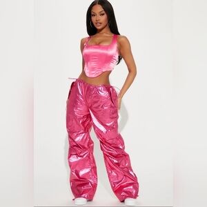 Hot Pink Parachute Pants